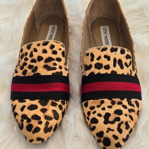Steve Madden Nema L Leopard Calf Hair Loafers - Women's Size 10